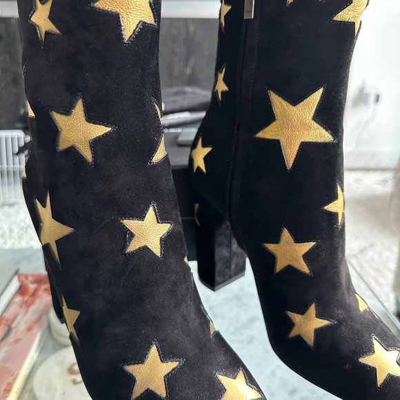 Brand New, Never Worn Saint Laurent Lou Star Boots, size 40.5/10.5US, 100mm heel - Picture 3 of 11